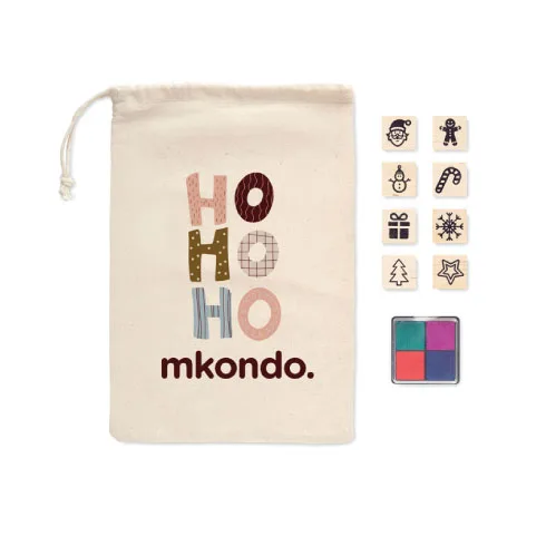 MA539 Set mit 8 Weihnachtsstempeln aus Holz – Bild 2